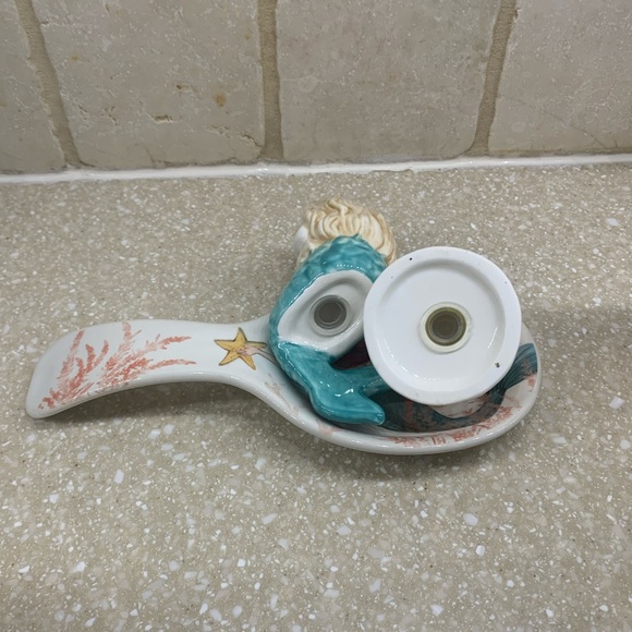 Mermaid salt & shaker and matching spoon holder - Picture 3 of 4
